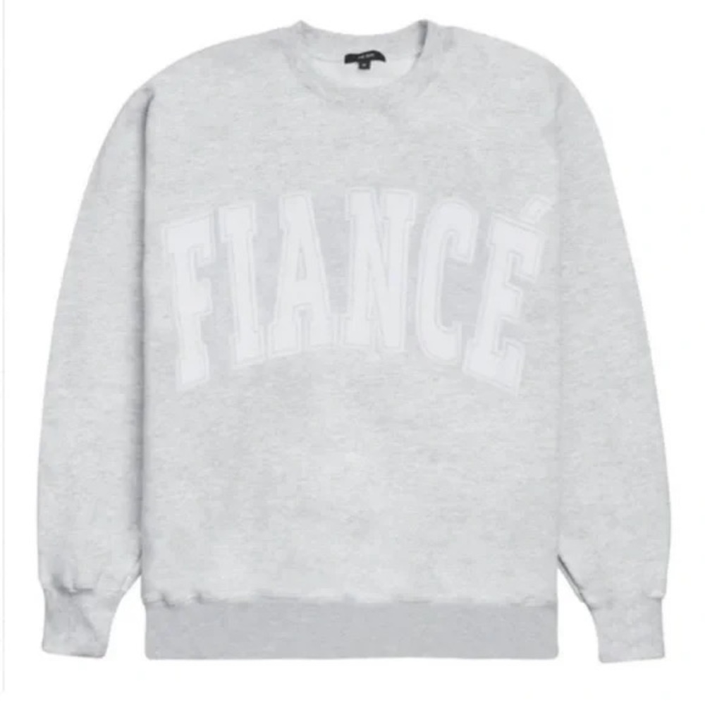 The Bar Fiancé Sweatshirt Grey/White